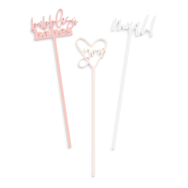 The Cotton and Canvas Co. Galentine's Day Drink Stirrers