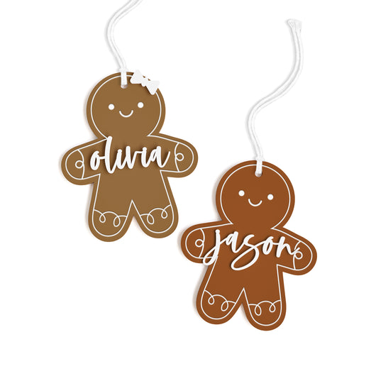 Personalized Gingerbread Man Acrylic Gift Tag