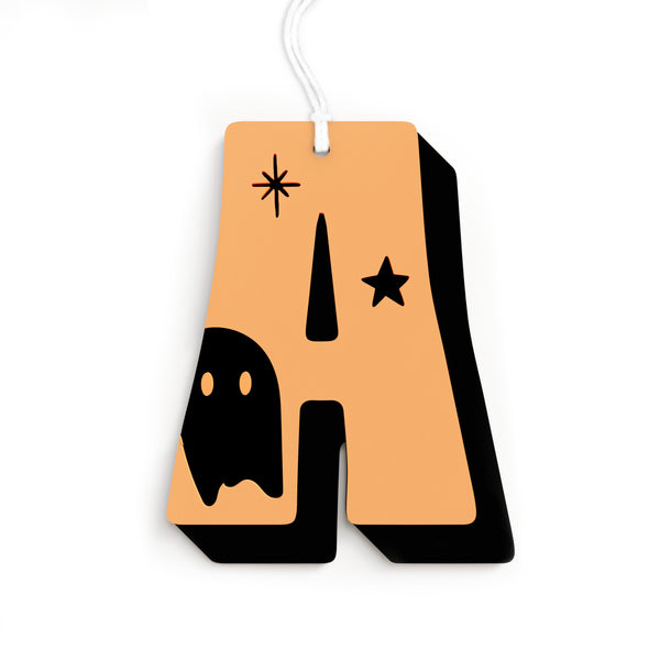 The Cotton & Canvas Co. Personalized Acrylic Halloween Monogram Boo Basket Tag