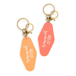 Hello Summer Retro Motel Keychain