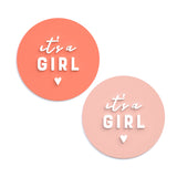 It's a Girl Acrylic Newborn Baby Girl Announcement