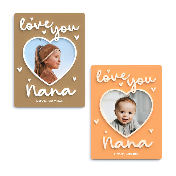 The Cotton & Canvas Co. Personalized Love You Nana Fridge Photo Frame