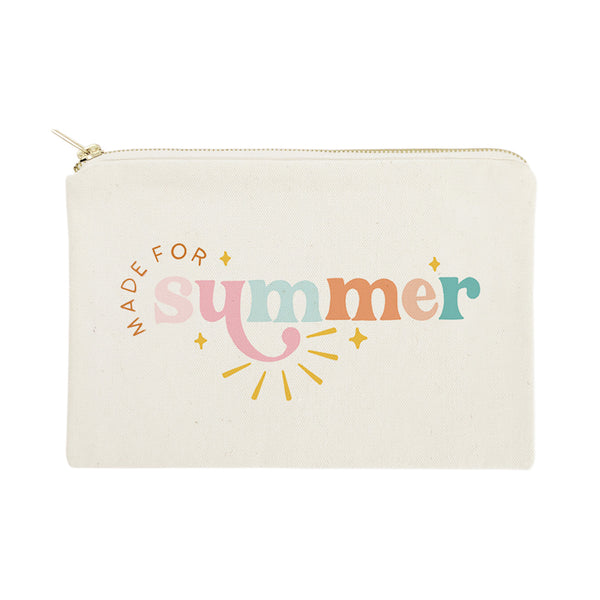 The Cotton and Canvas Co. Made For Summer Cotton Canvas Cosmetic Bag