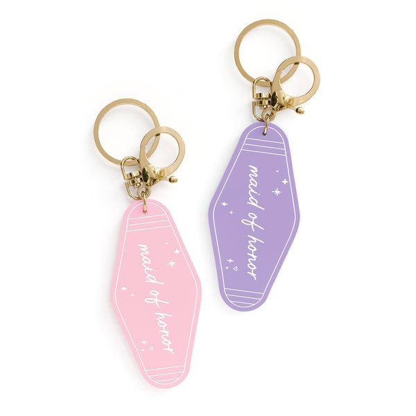 The Cotton & Canvas Co. Maid Of Honor Retro Motel Keychain