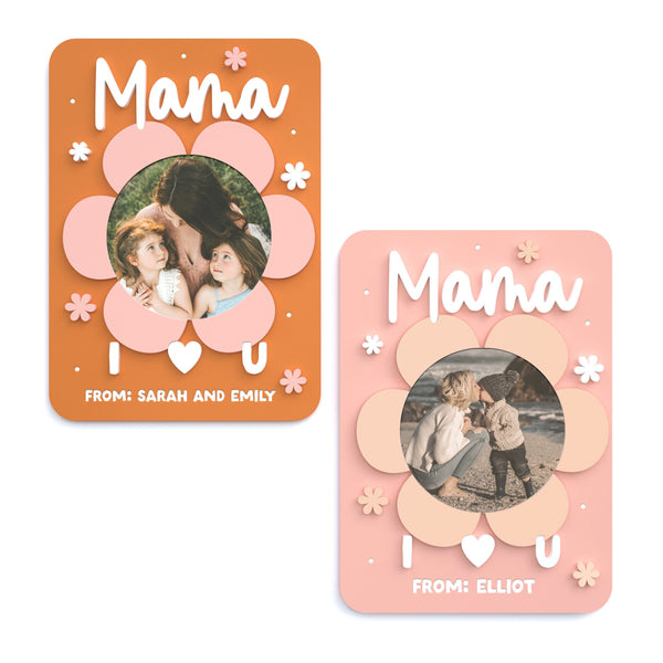 The Cotton & Canvas Co. Personalized Mama I Love you Fridge Magnet Photo Frame