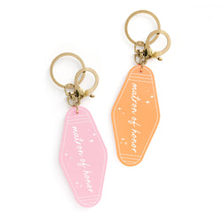 Matron Of Honor Retro Motel Keychain