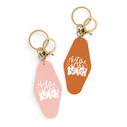Meet Me at the Beach Retro Motel Keychain