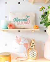 Mermaid Squad Cotton Canvas Cosmetic Bag