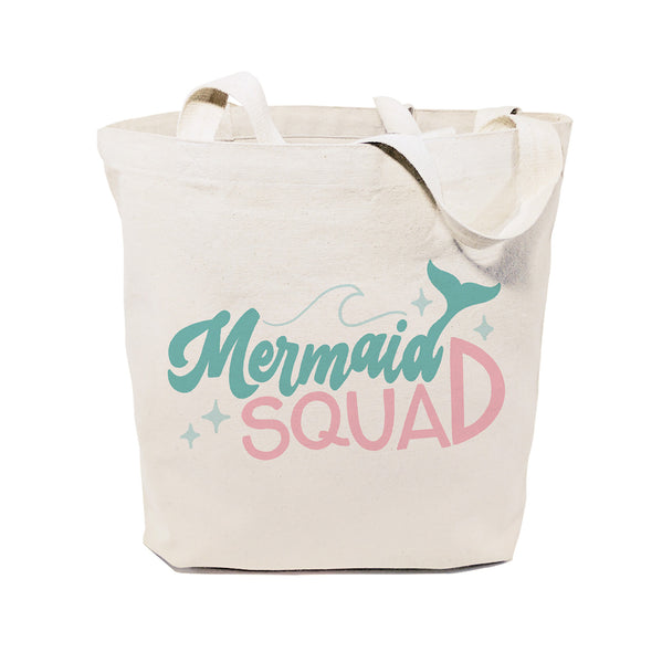 The Cotton and Canvas Co. Mermaid Squad Cotton Canvas Tote Bag
