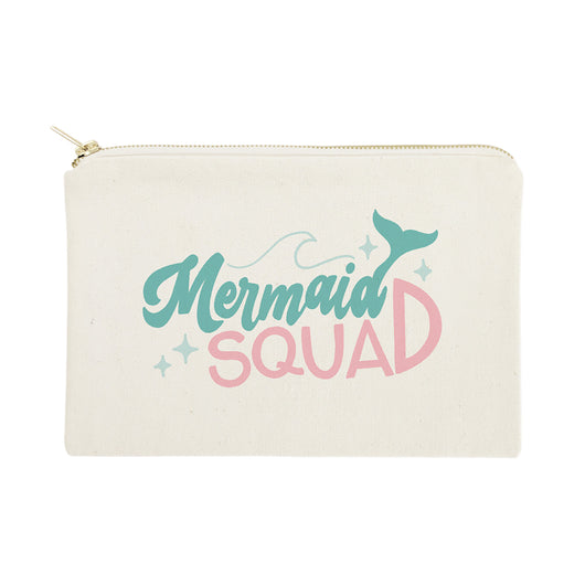 Mermaid Squad Cotton Canvas Cosmetic Bag