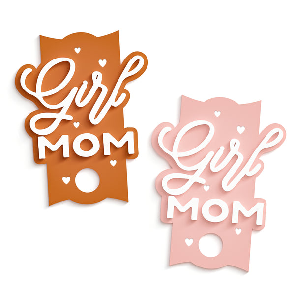 The Cotton & Canvas Co. Girl Mom with Hearts, Stanley Tumbler Tag