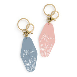 Mom Retro Motel Keychain