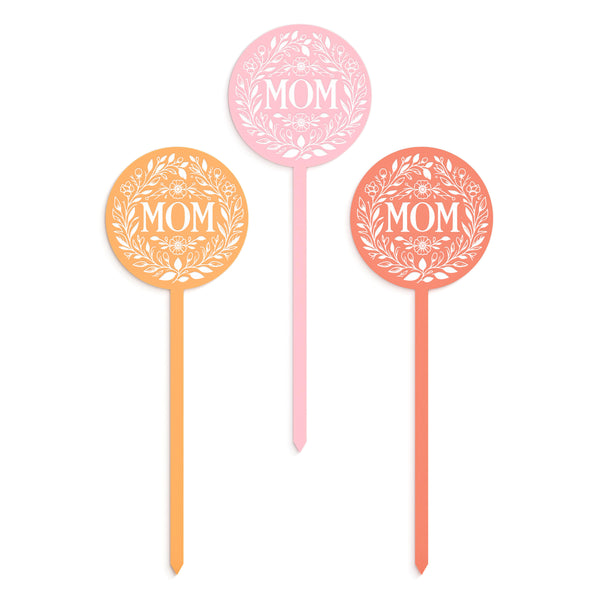 The Cotton & Canvas Co. Mom Acrylic Flower Pick