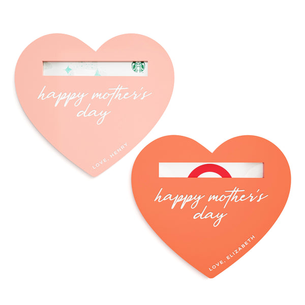 The Cotton & Canvas Co. Happy Mother's Day Heart Acrylic Gift Card Holder
