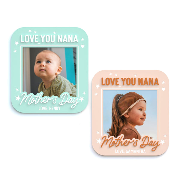The Cotton & Canvas Co. Love you Nana Personalized Mother's Day Photo Frame Magnet