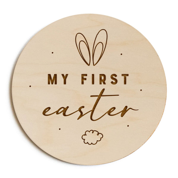 The Cotton and Canvas Co. My First Easter Baby Wooden Milestone Card
