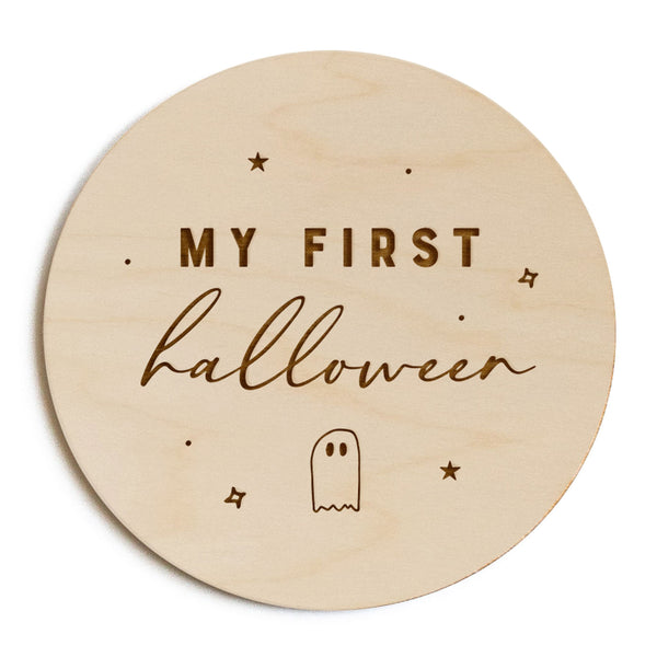 The Cotton and Canvas Co. My First Halloween Baby Wooden Milestone Card