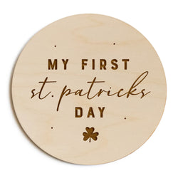 My First St Patrick's Day Wooden Milestone Card