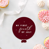 My First Fourth of July Baby Balloon Milestone Card