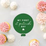 My First St Patrick's Day Baby Balloon Milestone Card
