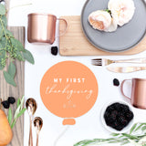 My First Thanksgiving Baby Balloon Milestone Card