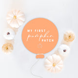 My First Pumpkin Patch Baby Balloon Milestone Card
