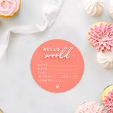 Newborn Baby Stats Acrylic Sign