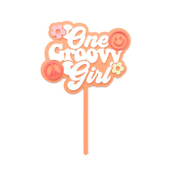 One Groovy Girl Acrylic Cake Topper
