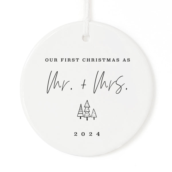 The Cotton and Canvas Co. Our First Christmas as Mr. and Mrs. Christmas Ornament