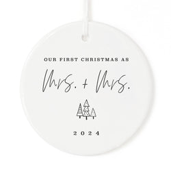 Our First Christmas as Mrs. and Mrs. Christmas Ornament