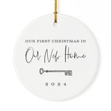 Our First Christmas in Our New Home Porcelain Ceramic Christmas Ornament