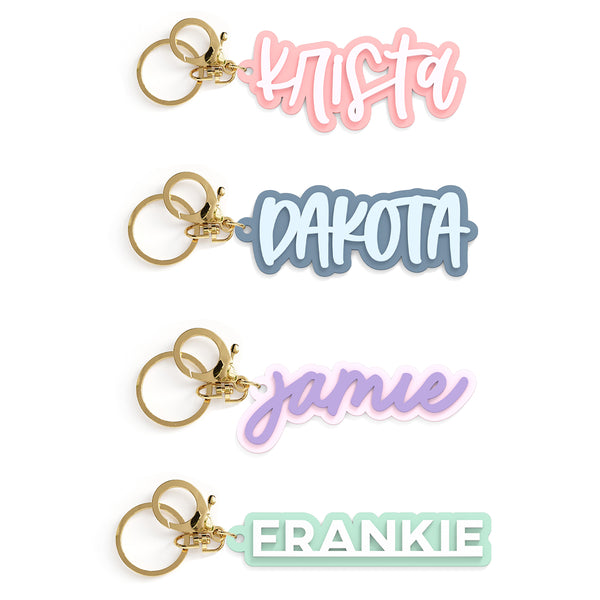 The Cotton and Canvas Co. Personalized Name Water Bottle Keychain