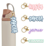 Personalized Name Water Bottle Keychain