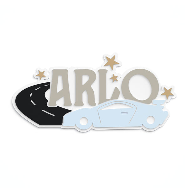 The Cotton and Canvas Co. Personalized Name Race Car Acrylic Sign