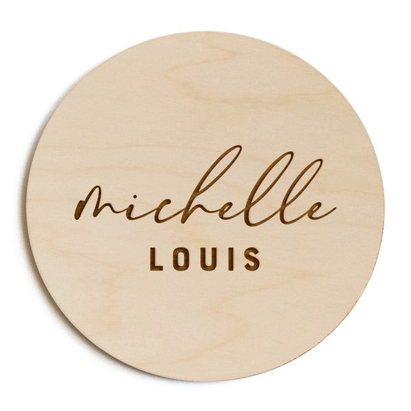 The Cotton and Canvas Co. Personalized Baby Name Newborn Announcement Sign