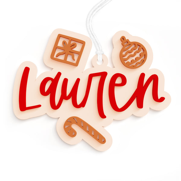 The Cotton & Canvas Co. Personalized Name Christmas Gift Tag