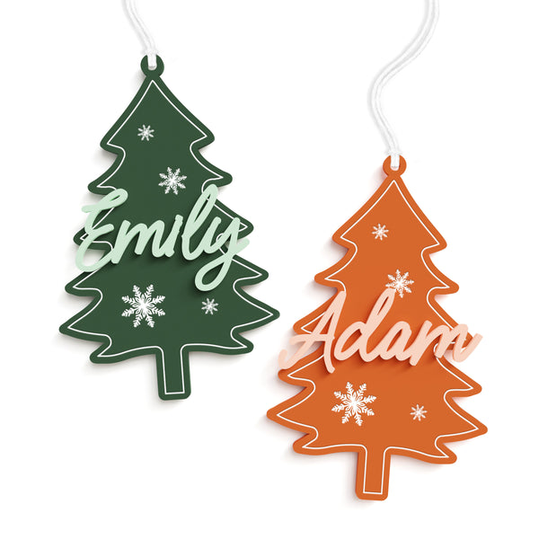 The Cotton & Canvas Co. Personalized Name Christmas Tree Acrylic Gift Tag