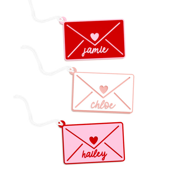 The Cotton & Canvas Co. Personalized Name Valentine's Day Envelope Gift Tag