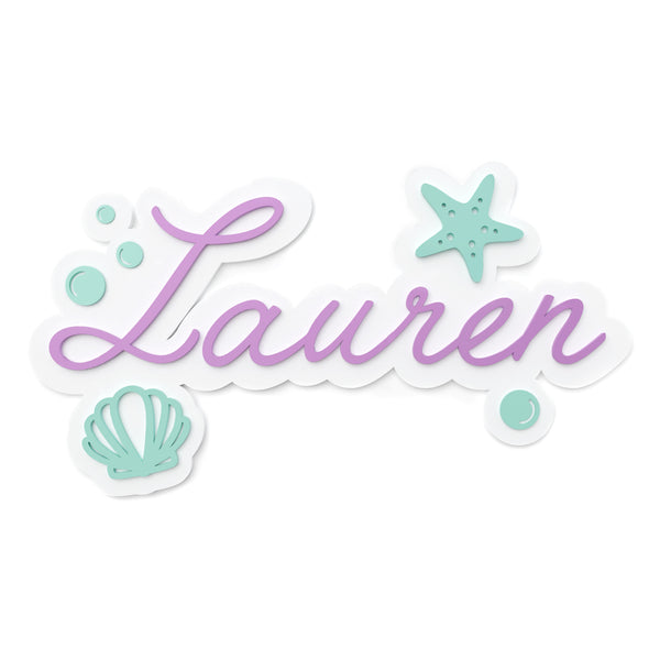 The Cotton and Canvas Co. Personalized Name Mermaid Acrylic Name Sign