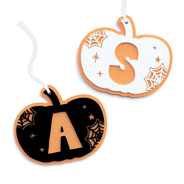 The Cotton & Canvas Co. Personalized Monogram Acrylic Pumpkin Gift Tag