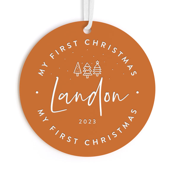 The Cotton & Canvas Co. Personalized My First Christmas Acrylic Ornament