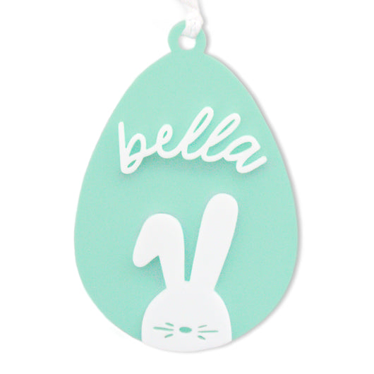 Personalized Name Easter Bunny Gift Basket Tag