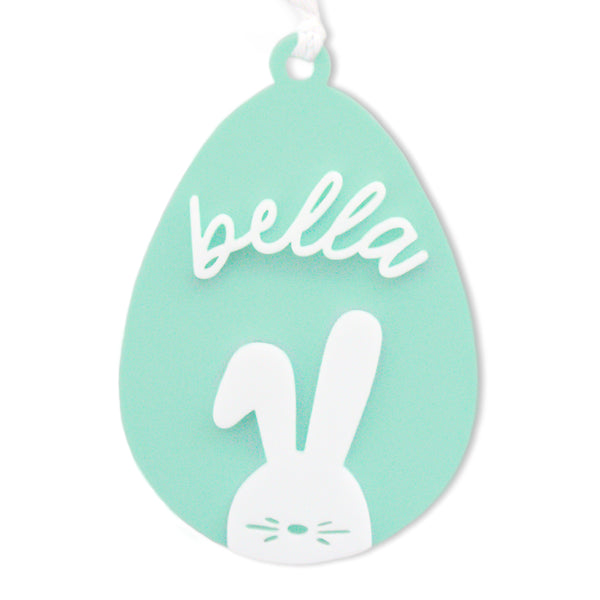 The Cotton and Canvas Co. Personalized Name Easter Bunny Gift Basket Tag