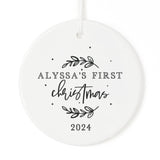 Personalized Baby's First Christmas and Year Christmas Ornament