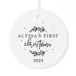 Personalized Baby's First Christmas and Year Christmas Ornament