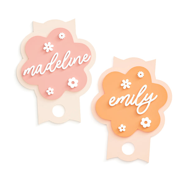 The Cotton & Canvas Co. Personalized Floral Stanley Name Tag