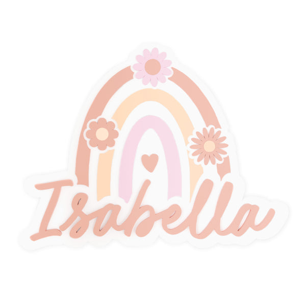The Cotton and Canvas Co. Personalized Name Acrylic Rainbow Name Sign