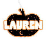 Personalized Name Pumpkin Acrylic Gift Tag