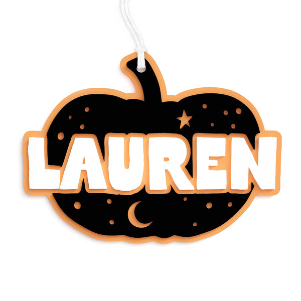 The Cotton & Canvas Co. Personalized Name Pumpkin Acrylic Gift Tag