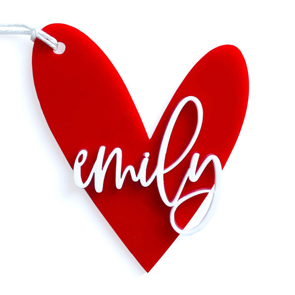 The Cotton and Canvas Co. Personalized Name Heart Gift Tag